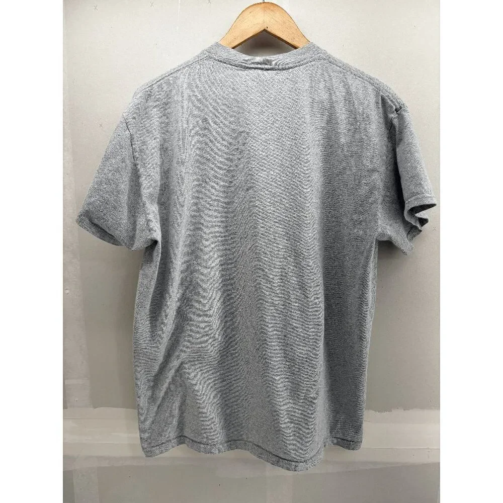 Vintage Come to Papa Fly Fishing Shirt Size L Made in USA Gray Short‎ Sleeve